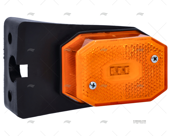 FEU CLIGNOTANT ORANGE LED AVEC SUPPORT 1