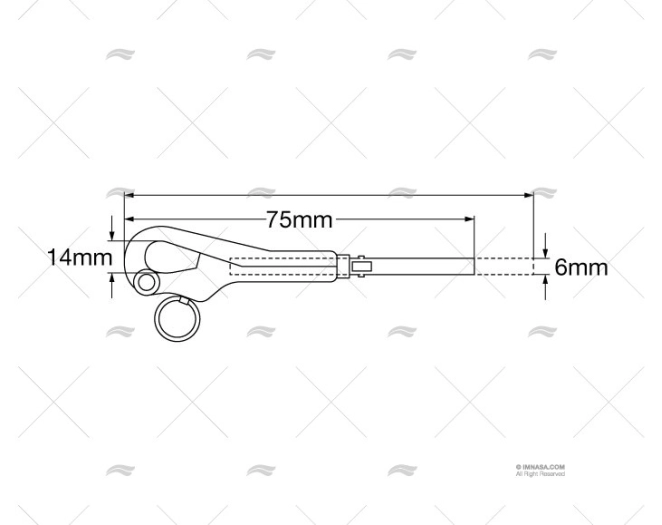 GANCIO PELICAN INOX316 6mm