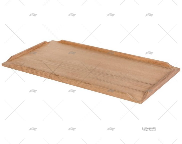 PLATEAU DE TABLE PLACAGE TEAK 65x35Cm