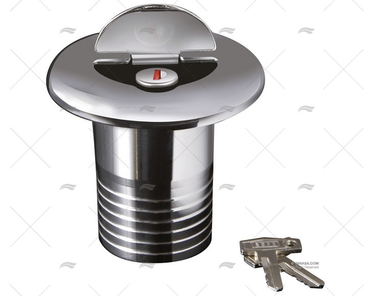 TAPPO C/CHIAVE OTTONE CROMATO FUEL 38mm