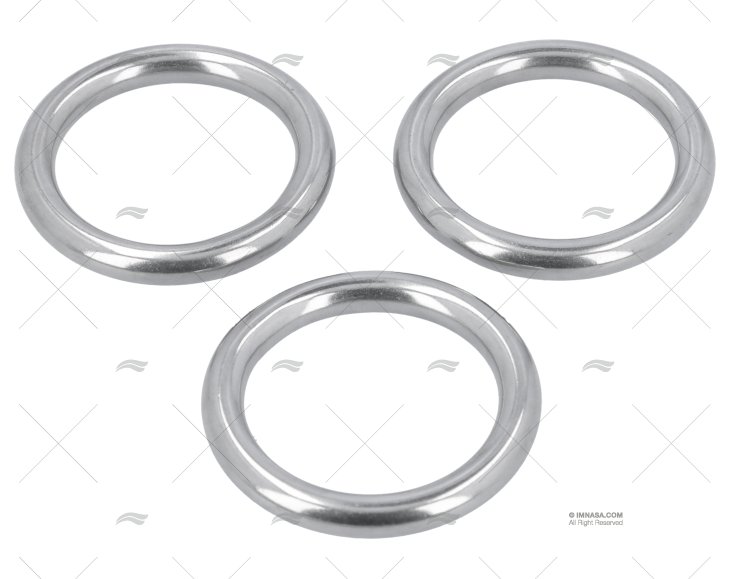 ANELLO TONDO 8x45mm INOX (3pz)