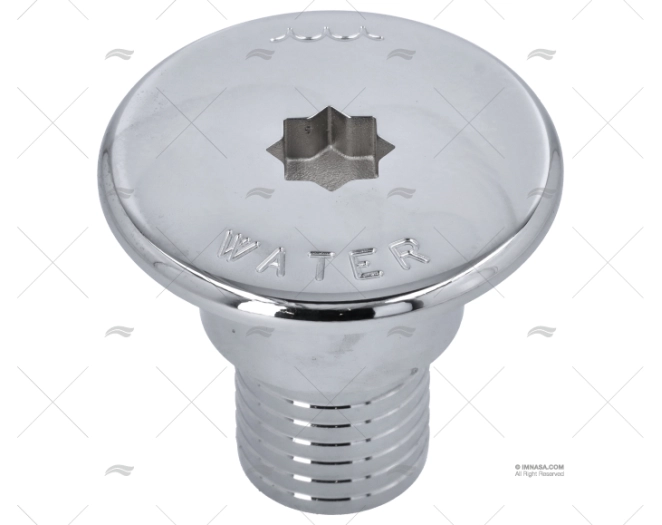 TAMPÃO GUINCHO  LATÃO CROMADO WATER 38mm