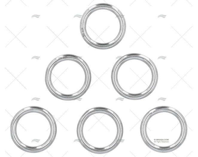 ANELLO TONDO 5x25mm INOX (6pz)