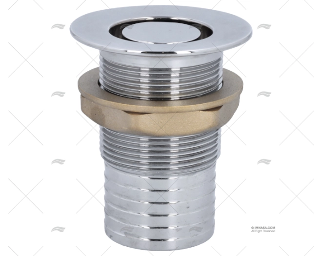 THROUGH HULL W/GRID CB HOSE 1"1/2