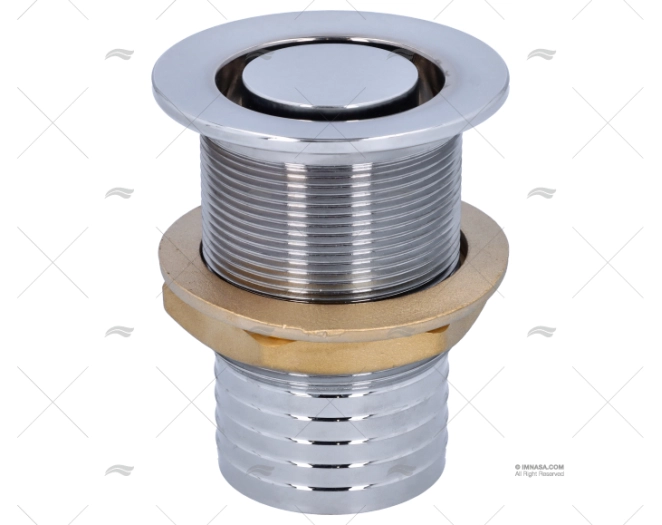 THROUGH HULL W/GRID CB HOSE 2"