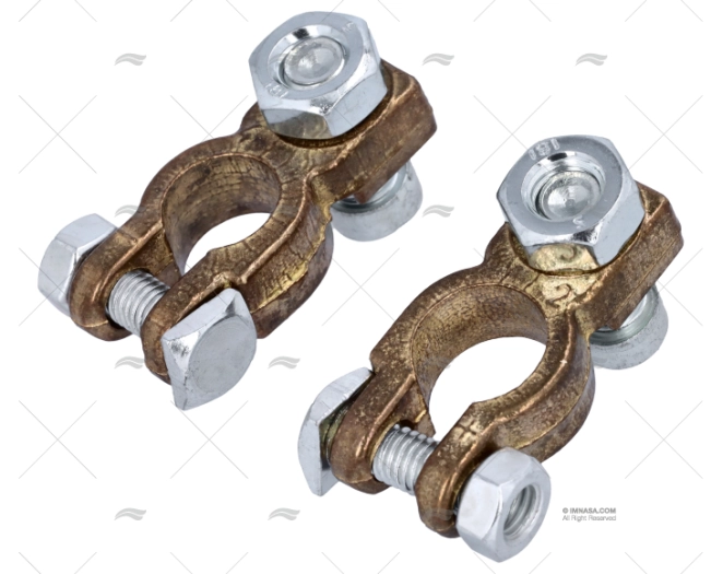 KIT BATTERY TERMINALS M10X24 BRASS