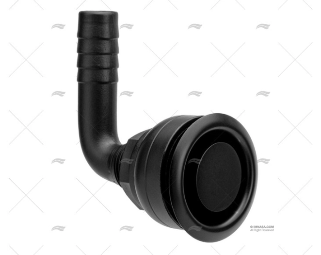 RESPIRADOURO INOX 316 PRETO FOSCO 16mm MARINE TOWN