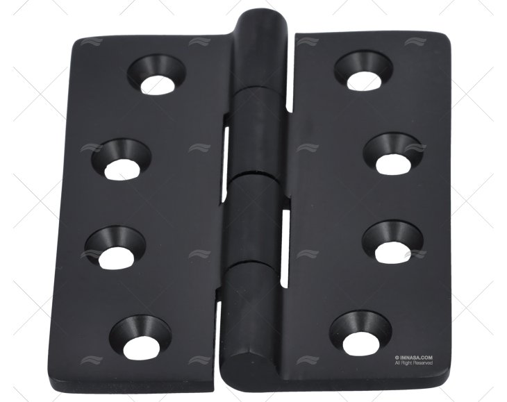 HINGE SS 316 BLACK DULL 101x82mm MARINE TOWN