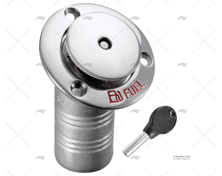 TAPPO CARBURANTE A SCOMPARSA 30º INOX 316 38mm C/L MARINE TOWN