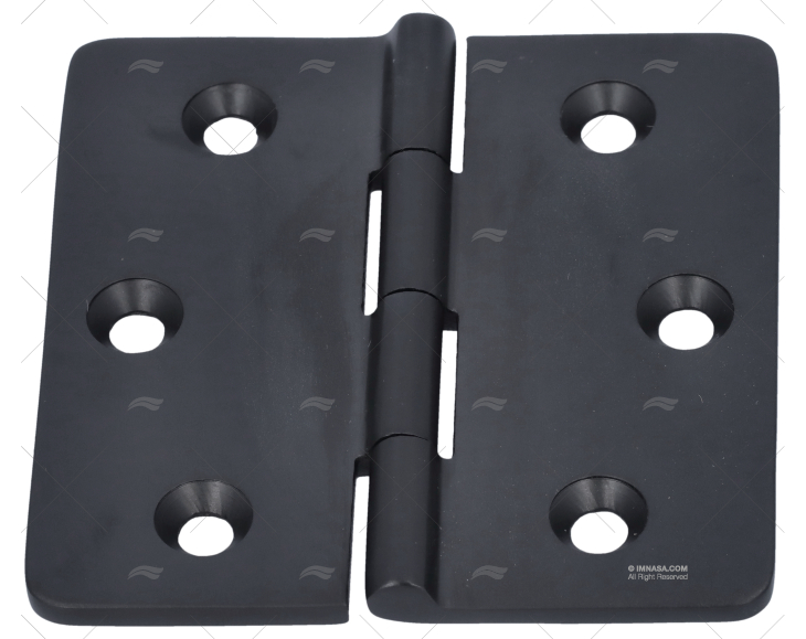 HINGE SS 316 BLACK DULL 77x76,2mm MARINE TOWN