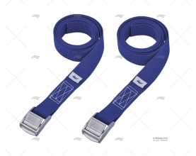 CORREIA 25mm 2,5MT AZUL    PINÇA JACARÉ 2U