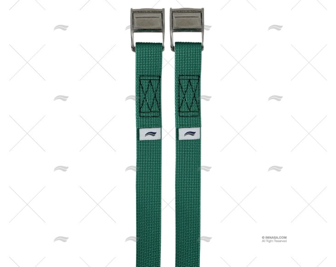 CORREIA 25mm 1,5MT VERDE   PINÇA CROCODILO 2U