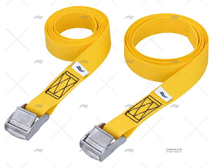 TIE DOWM 1,5MT YELLOW W/S.S. ALIG. (2u)