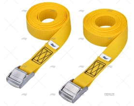 CORREIA 25mm 2,5MT AMARELO   JACARÉ 2u