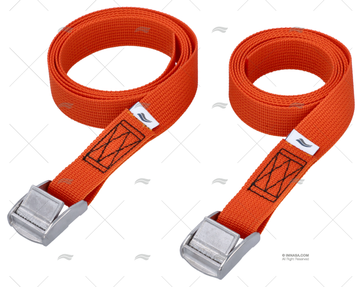 CORREIA 25mm 1,5MT LARANJA CROCÓDILO 2U