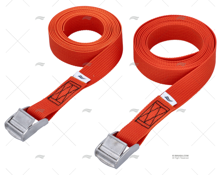 CORREIA 25mm 2,5MT LARANJA CROCODILO 2U