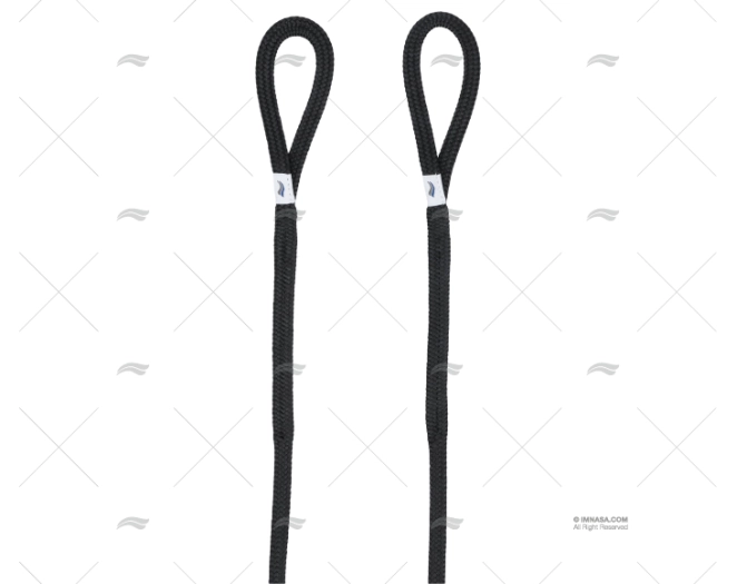CABO PLANO 10mm PRETO 1,5m C/OLHAL P/DEFENSA
