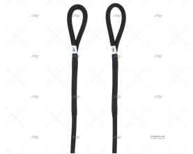 CABO PLANO 10mm PRETO 1,5m C/OLHAL P/DEFENSA