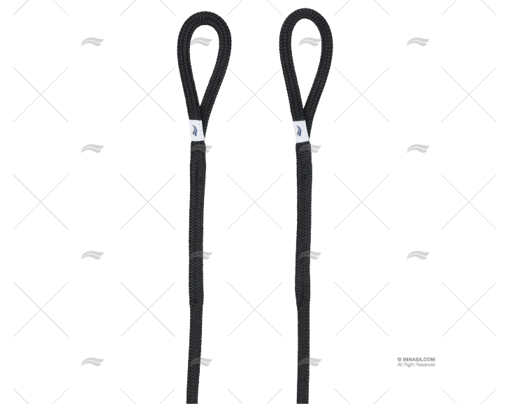 CABO PLANO 10mm PRETO 1,5m C/OLHAL P/DEFENSA