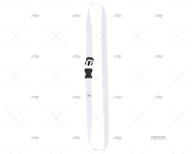 CINGHIA 25mm 1,5MT BIANCA  FIBBIA GRIP