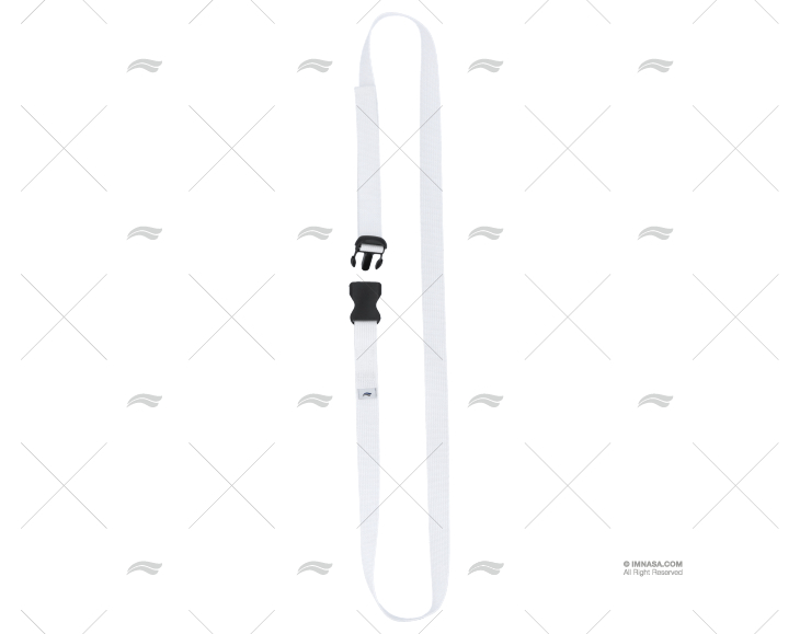 CINGHIA 25mm 1,5MT BIANCA  FIBBIA GRIP
