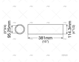 MANCAL LATÇO-BORRACHA 8AS 3"3/4 CAPU CARAVEL