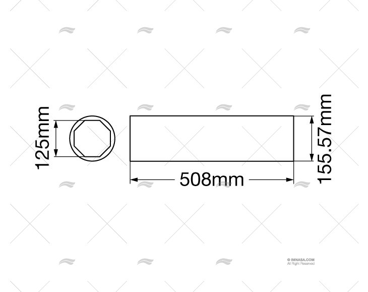 MANCAL LATÇO-BORRACHA 10AR 125mm FONT CARAVEL