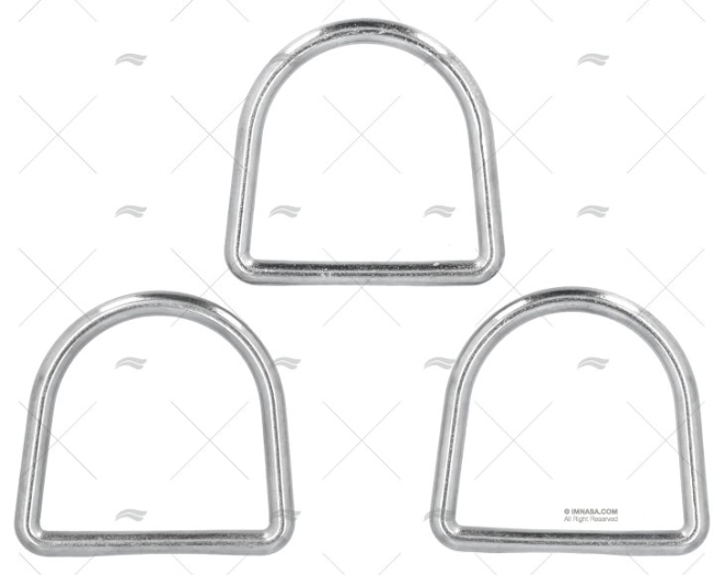 Anello 1/2 tondo 8x50mm INOX (3 pz)