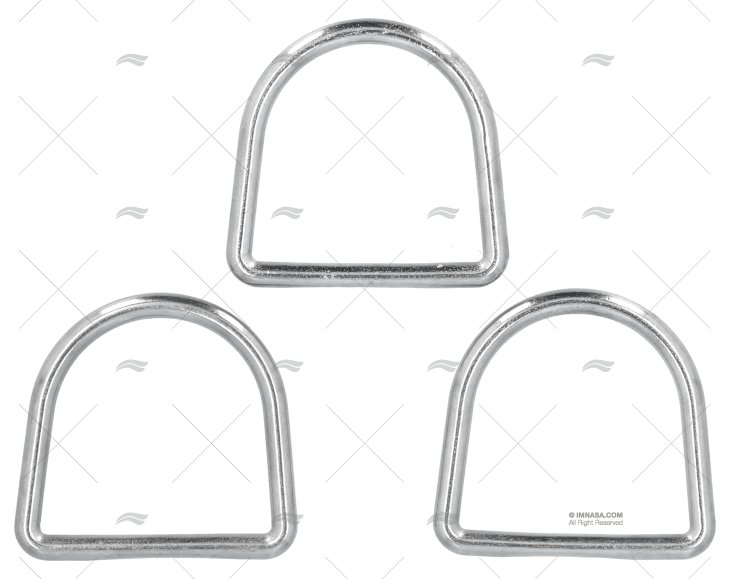 Anello 1/2 tondo 8x50mm INOX (3 pz)