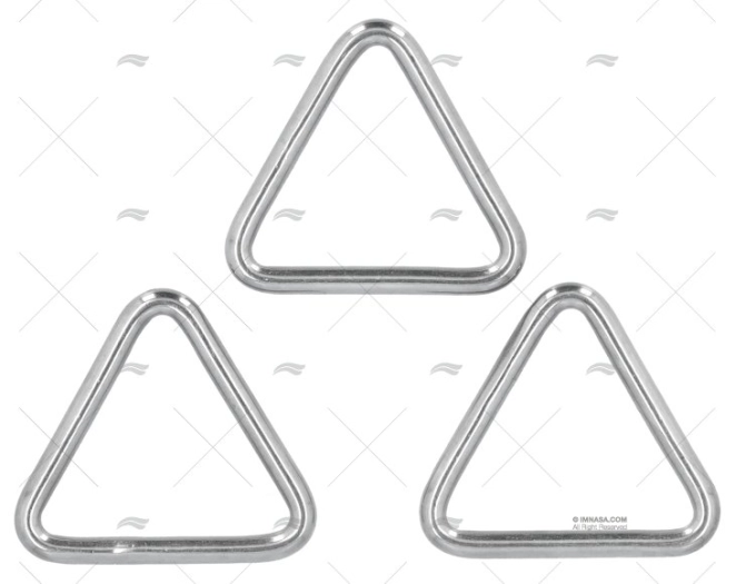 ARGOLA TRIÂNGULO 6x50mm INOX  (3un)
