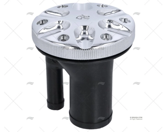 TAMPA GAS RECTO CROMADO VENTILADO 1"1/2 PERKO