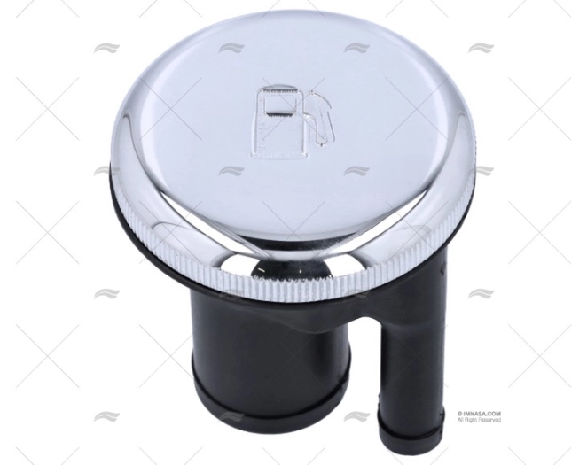 TAMPA GAS RECTO CROMADO VENTILADO 1"1/2 PERKO