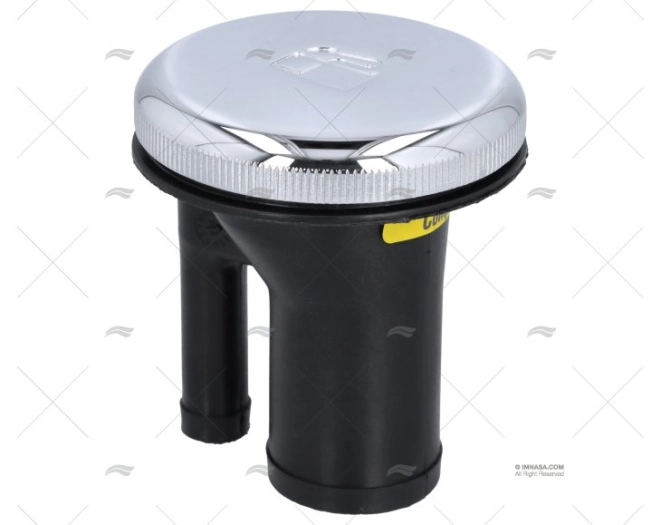 TAPON GAS RECTO CROMADO VENTILADO 1"1/2 PERKO