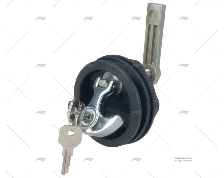 FECHO ESCOTILHA PRETO C/CHAVE 1"1/4-1"-7 PERKO