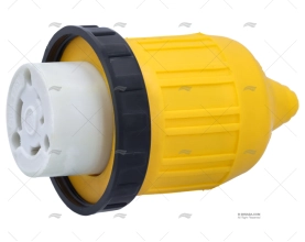 SPINA ELETTR. FEMMINA 16A C/CAPPUCCIO