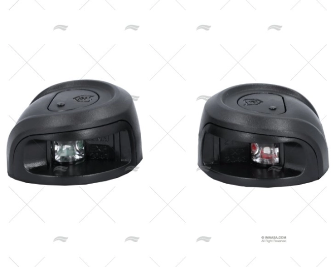 NAV LIGHT ROUND RED/GREEN PAIR BLACK H 2 ATTWOOD