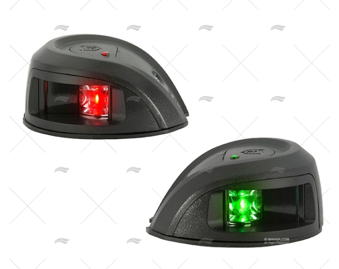 NAV LIGHT OVAL RED/GREEN PAIR BLACK H 1N ATTWOOD