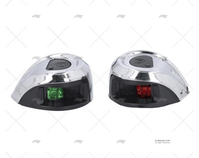 LUZ NAVEGAÇÃO OVAL BOMBORDO/ESTIBORDO PAR INOX H 2 ATTWOOD