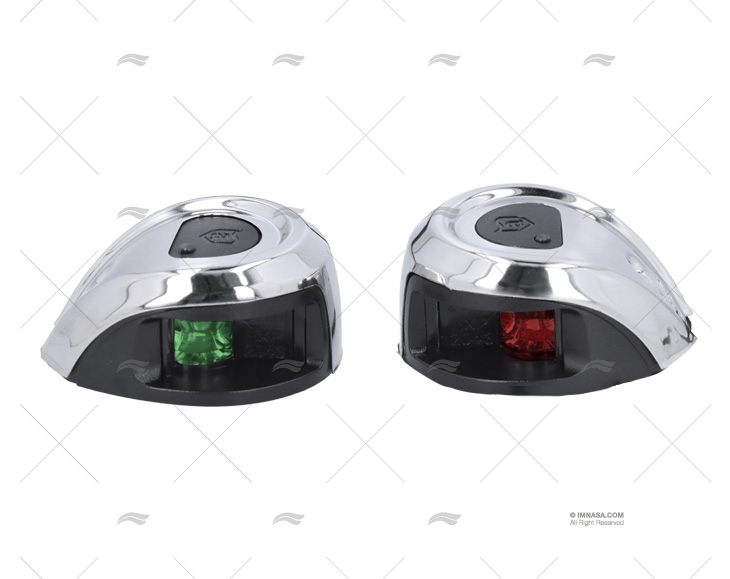 LUZ NAVEGAÇÃO OVAL BOMBORDO/ESTIBORDO PAR INOX H 2 ATTWOOD