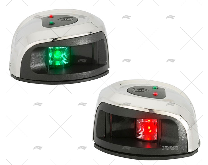 NAV LIGHT ROUND RED/GREEN PAIR SS H 1NM ATTWOOD