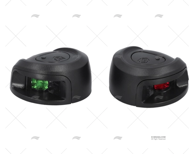 NAV LIGHT ROUND RED/GREEN PAIR BLACK H 1 ATTWOOD