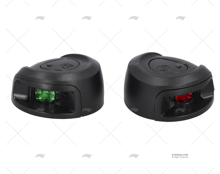 NAV LIGHT ROUND RED/GREEN PAIR BLACK H 1 ATTWOOD