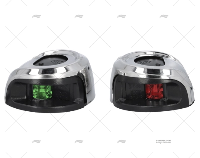 LUZ DE NAVEGAÇÃO REDONDA BOMBORDO/ESTIBORDO PAR INOX ATTWOOD