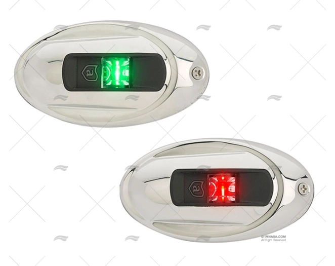 NAV LIGHT ROUND RED/GREEN PAIR SS V 2NM ATTWOOD