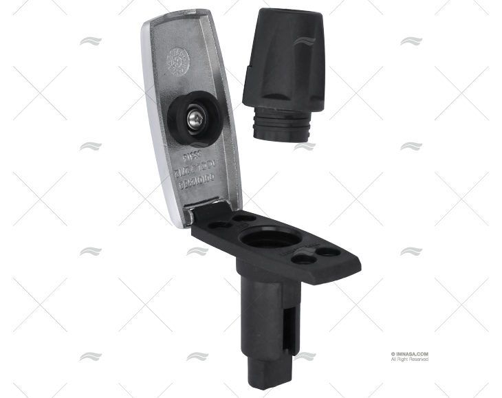 BASE PRETA RETANGULAR 3 PINOS 910V ATTWOOD