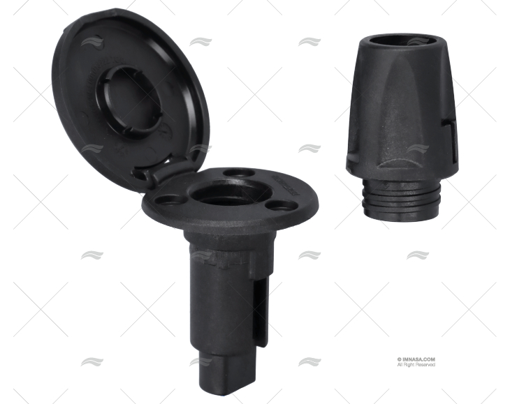 BASE REDONDA PRETA 3 PINOS 910R ATTWOOD