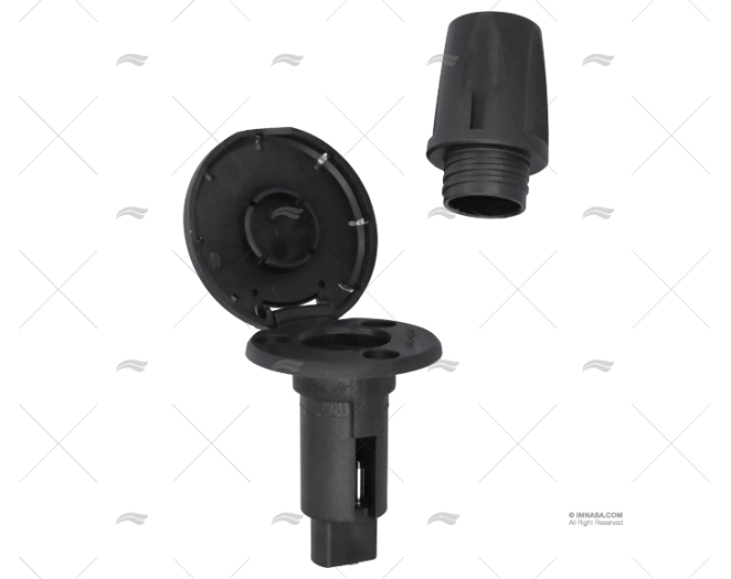 BASE REDONDA PRETA INOX 3 PINOS 910R ATTWOOD