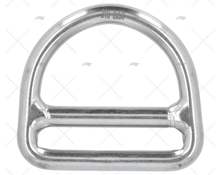 ROUND 1/2 RING WITH BAR S.S.316 8x50mm