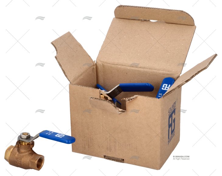 GRIFO BOLA BRONCE MANETA INOX 3/8" GUIDI