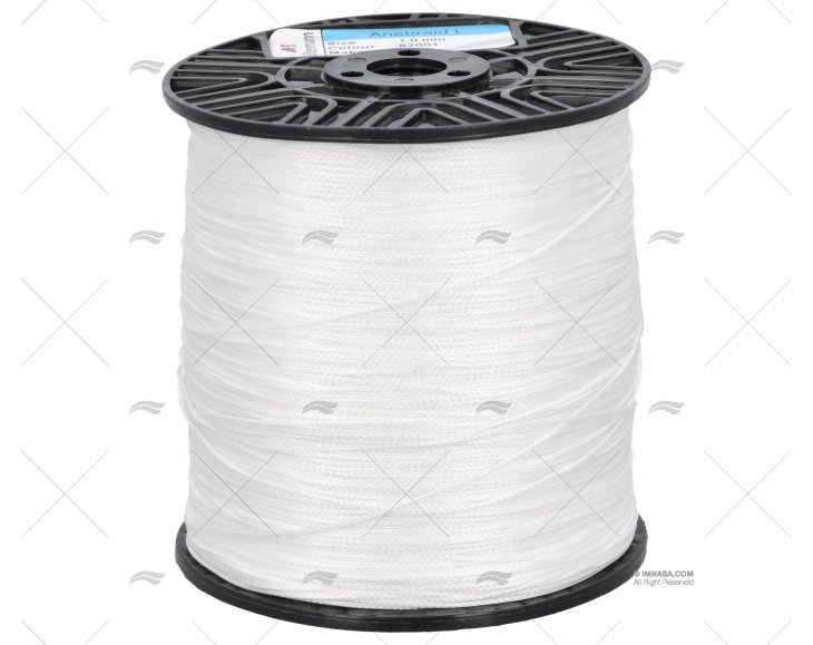 Fio ENCERADO 1mm 800mANEBRAID BRANCO PRYM
